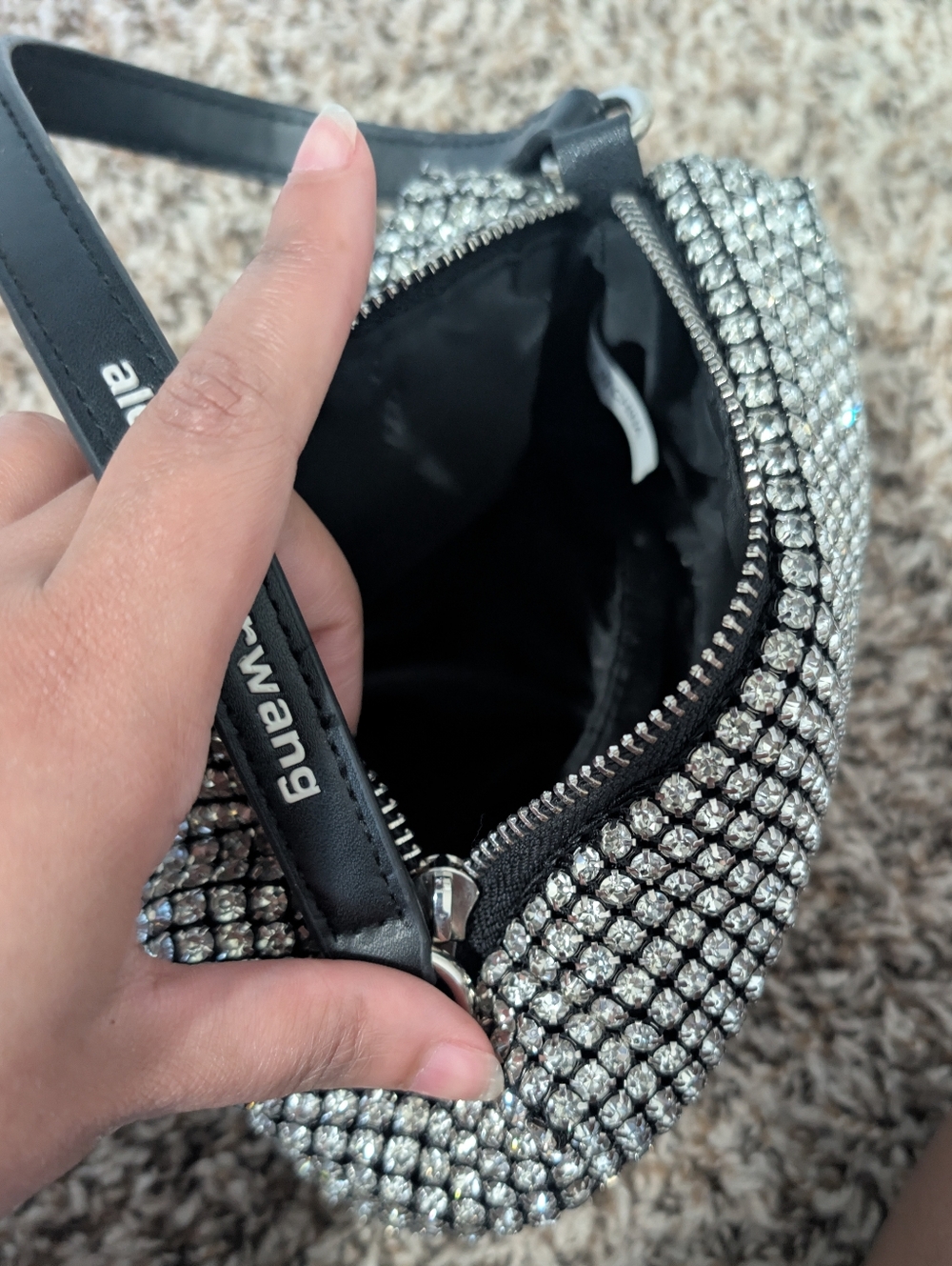 AW Silver Rhinestone Bag - Picture 6 of 6
